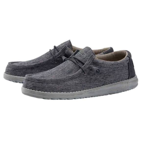 Hey Dude Wally Woven Carbon Grey Mens Casual Loafers NWOT Size 10 main image 3